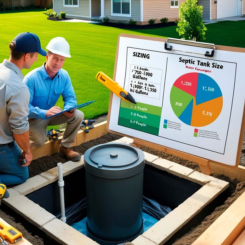 Efficient septic tank installation